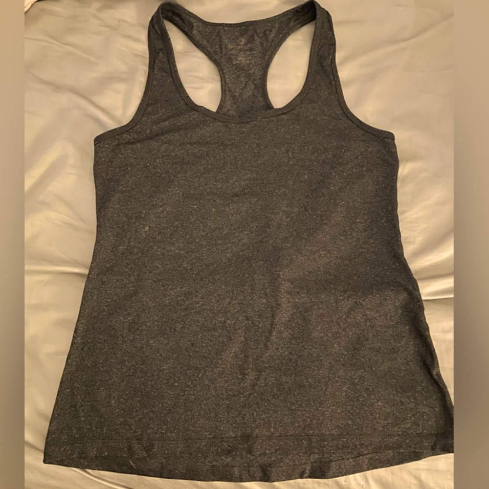 Grey Racer Back Workout Tank Tol